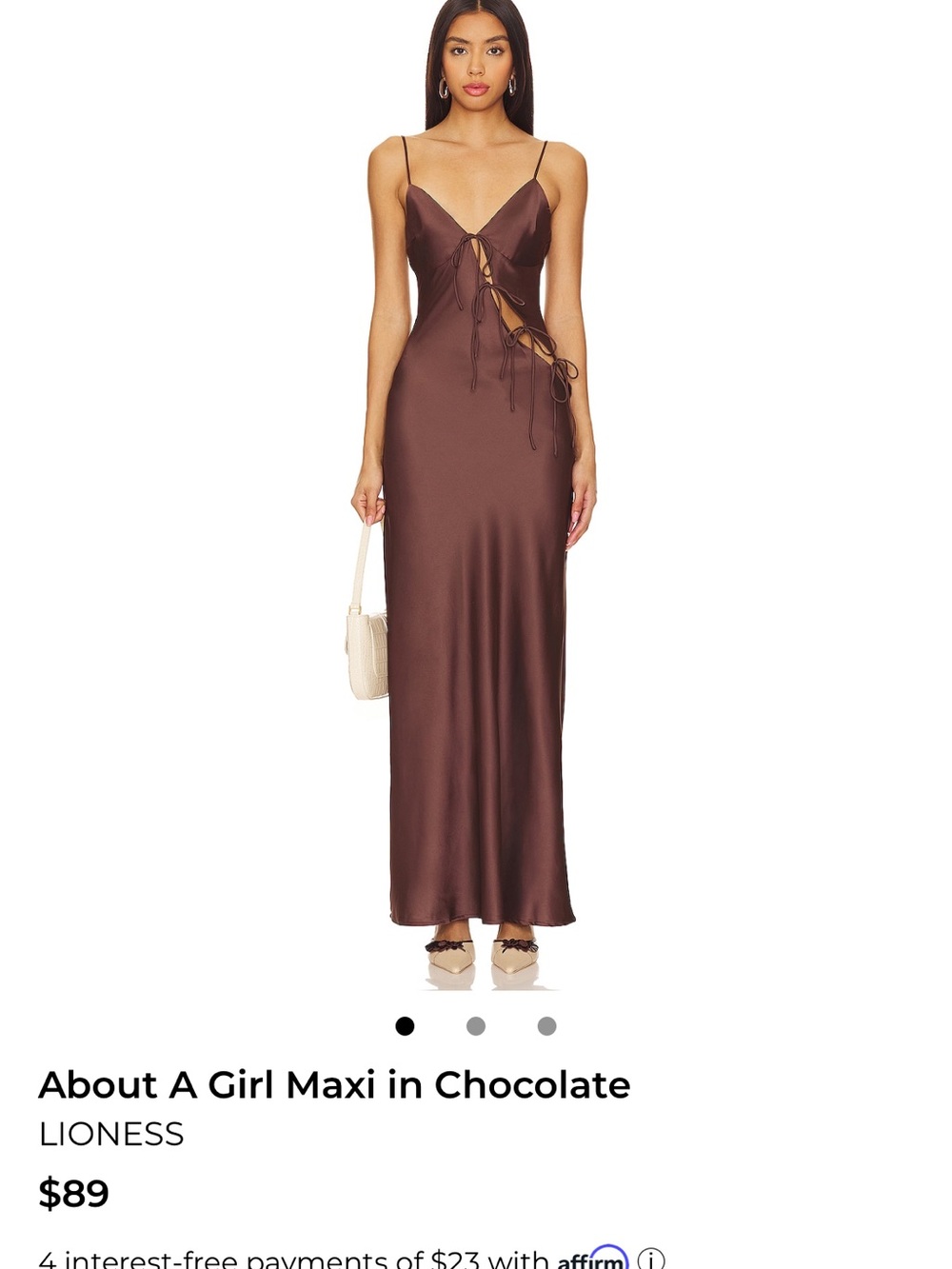 Lioness "About A Girl" Maxi Dress in Chocolate Brown